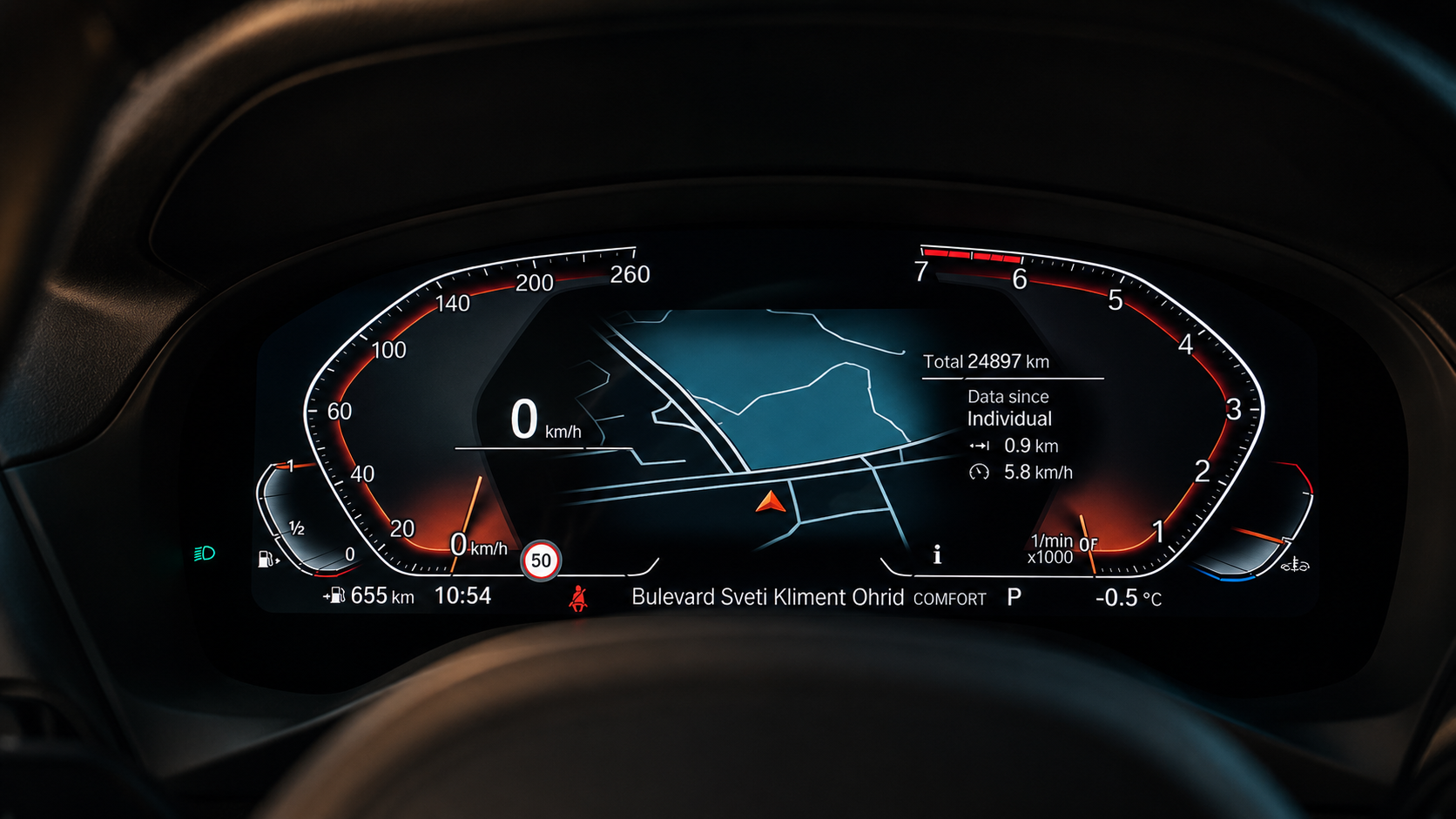 European BMW instrument cluster after region conversion