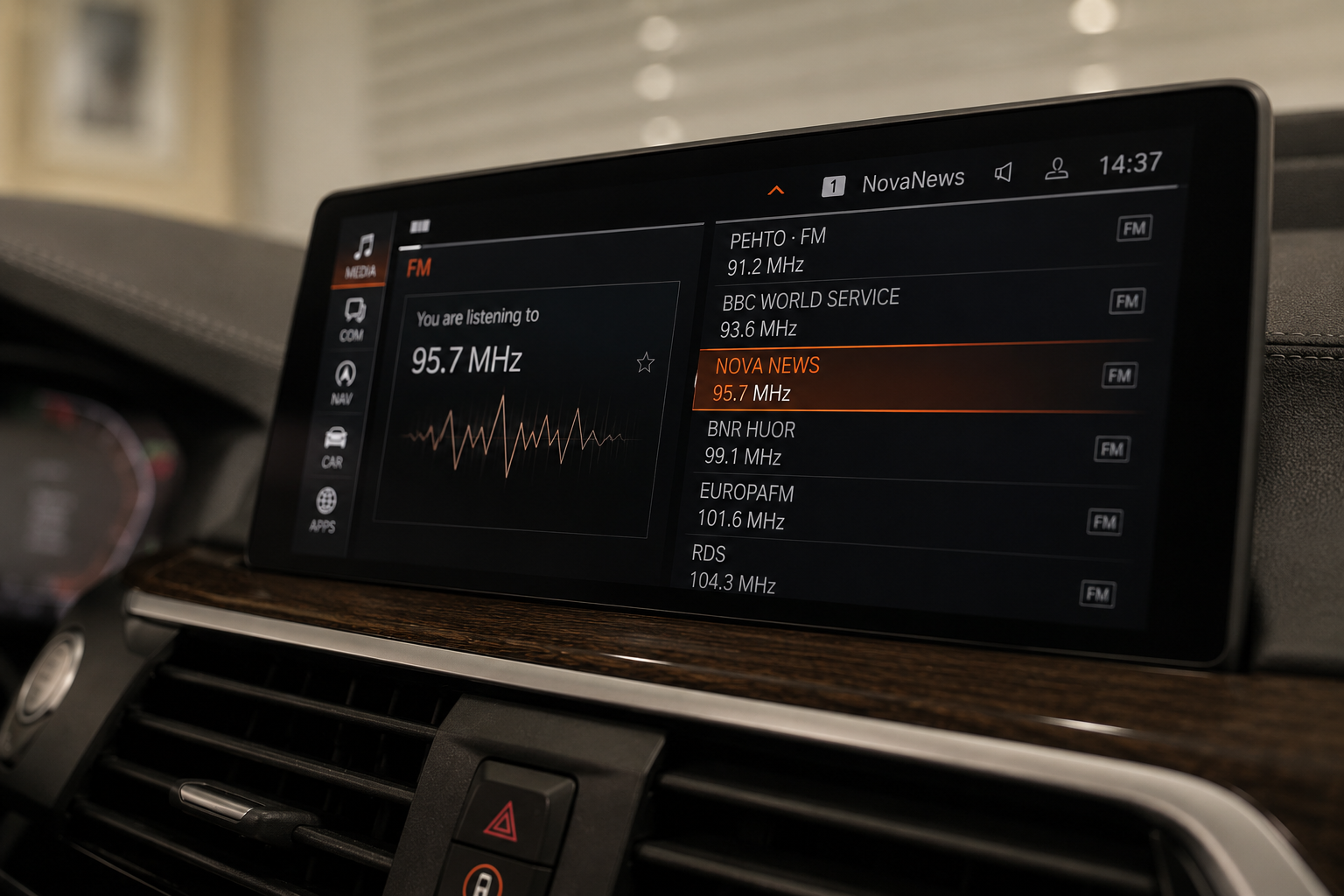 European radio interface after conversion